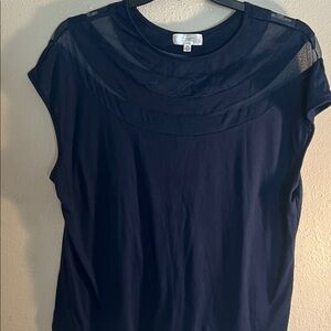 Chic Navy Short Sleeve Women's Top